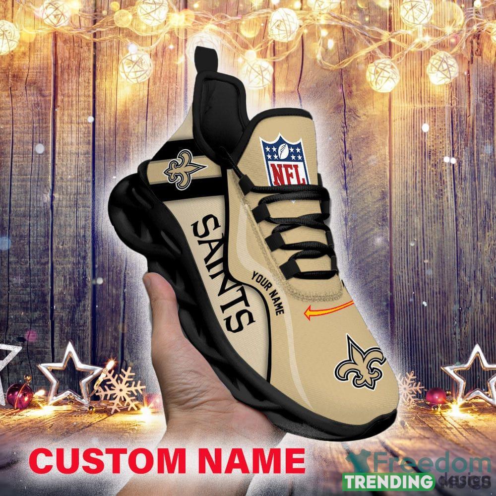 New Orleans Saints NFL Custom Name Unique Max Soul Shoes Gift For Fans Running Sneaker - New Orleans Saints NFL Customized Unique Max Soul Shoes_1 New Orleans Saints NFL Custom Name Unique Max Soul Shoes Gift For Fans Running Sneaker - New Orleans Saints NFL Customized Unique Max Soul Shoes_1