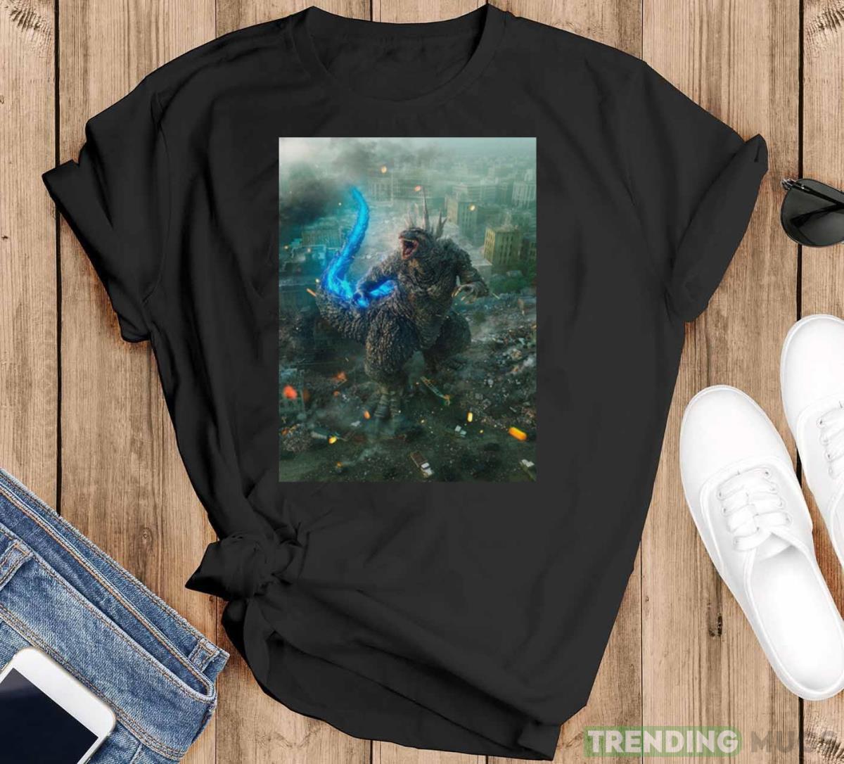 New Promotional Image For Godzilla Minus One T Shirt - Black T-Shirt New Promotional Image For Godzilla Minus One T Shirt - Black T-Shirt