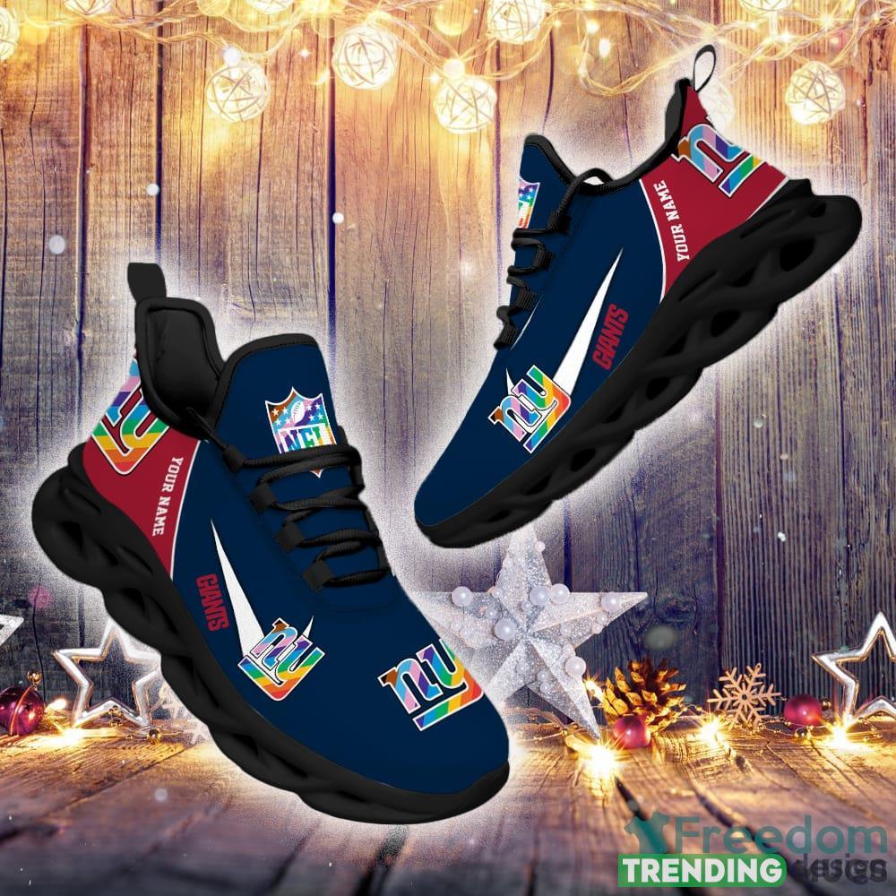 New York Giants Custom Name Luxury NFL Max Soul Shoes Design 7 Chunky Sneakers For Men And Women Max Soul New York Giants Custom Name Luxury NFL Max Soul Shoes Design 7 Chunky Sneakers For Men And Women Max Soul
