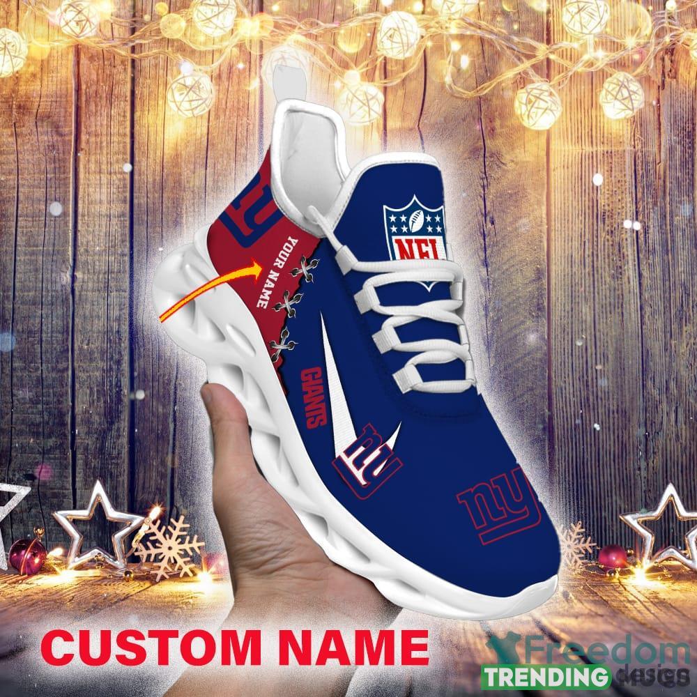 New York Giants Custom Name NFL Premium Luxury Max Soul Shoes Gift For Fans Running Sneaker Max Soul New York Giants Custom Name NFL Premium Luxury Max Soul Shoes Gift For Fans Running Sneaker Max Soul