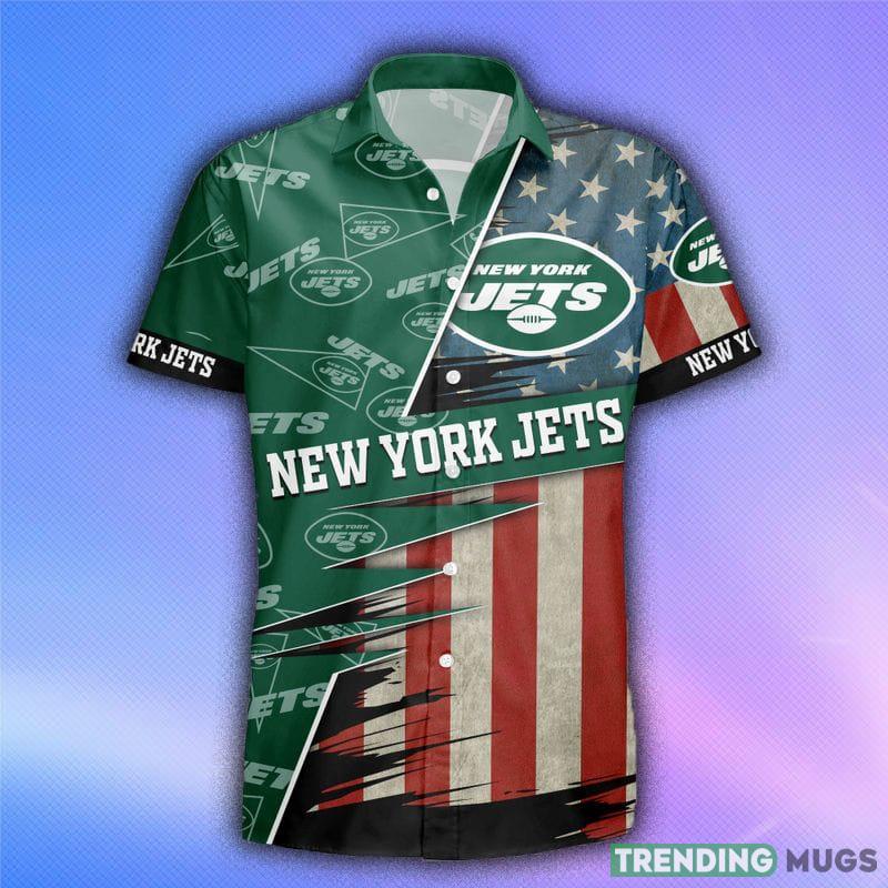 New York Jets American Flag Logo Hawaiian Shirt Vacation Gift For Men And Women Gift Hawaiian Shirt New York Jets American Flag Logo Hawaiian Shirt Vacation Gift For Men And Women Gift Hawaiian Shirt
