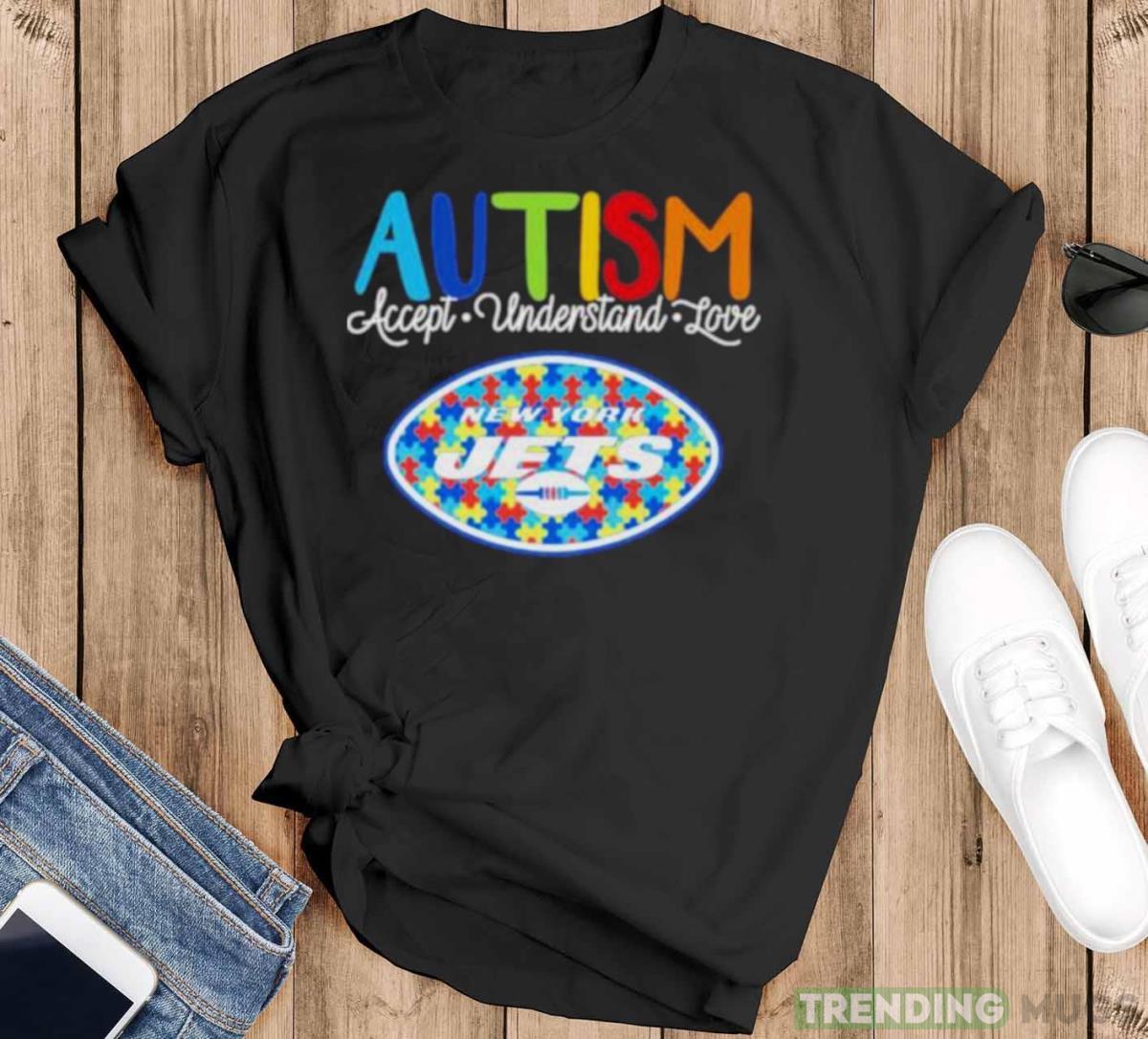 New York Jets autism awareness knowledge power shirt - Black T-Shirt New York Jets autism awareness knowledge power shirt - Black T-Shirt