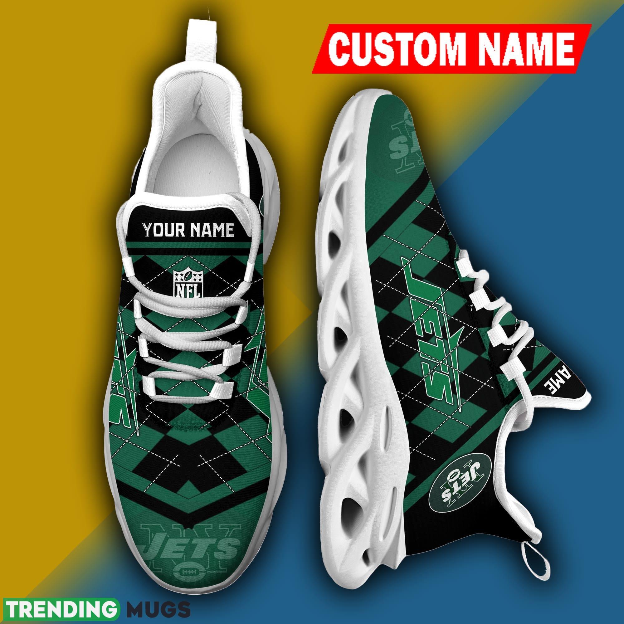 New York Jets NFL Christmas Sneakers Contemporary Personalized Max Soul Shoes Max Soul New York Jets NFL Christmas Sneakers Contemporary Personalized Max Soul Shoes Max Soul