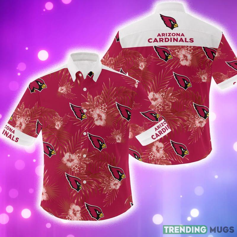 NFL Arizona Cardinals 3D Flowers Leaf Hawaiian Shirt Summer Hot Gift For Fans - NFL Arizona Cardinals 3D Flowers Leaf Hawaiian Shirt Summer Hot Gift For Fans