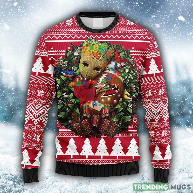 NFL Arizona Cardinals Groot Hug Christmas Ugly 3D Sweater For Men And Women Gift Ugly Christmas - NFL Arizona Cardinals Groot Hug Christmas Ugly Sweater_1 NFL Arizona Cardinals Groot Hug Christmas Ugly 3D Sweater For Men And Women Gift Ugly Christmas - NFL Arizona Cardinals Groot Hug Christmas Ugly Sweater_1