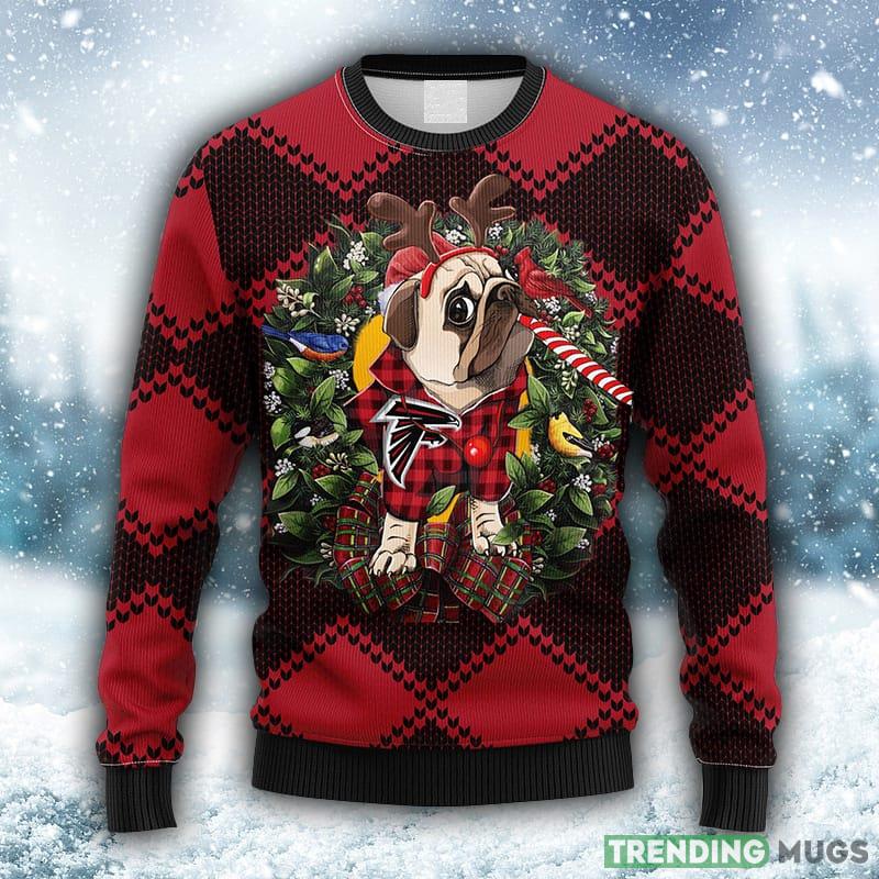 NFL Atlanta Falcons Pub Dog Christmas Ugly 3D Sweater For Men And Women Gift Ugly Christmas - NFL Atlanta Falcons Pub Dog Christmas Ugly Sweater_1