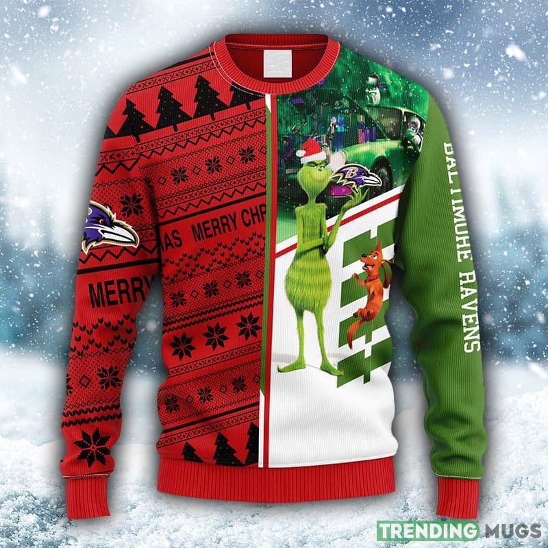 NFL Baltimore Ravens Grinch & Scooby-Doo Christmas Ugly 3D Sweater For Men And Women Gift Ugly Christmas - NFL Baltimore Ravens Grinch & Scooby-Doo Christmas Ugly Sweater_1 NFL Baltimore Ravens Grinch & Scooby-Doo Christmas Ugly 3D Sweater For Men And Women Gift Ugly Christmas - NFL Baltimore Ravens Grinch & Scooby-Doo Christmas Ugly Sweater_1
