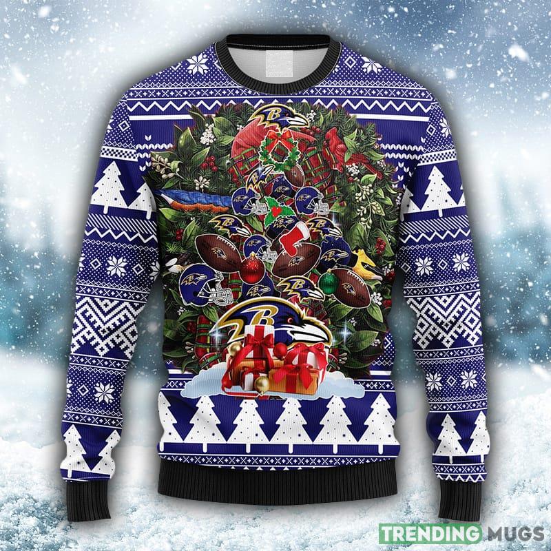 NFL Baltimore Ravens Tree Fleece 3D Sweater For Men And Women Gift Ugly Christmas - NFL Baltimore Ravens Tree Ugly Christmas Fleece Sweater_1 NFL Baltimore Ravens Tree Fleece 3D Sweater For Men And Women Gift Ugly Christmas - NFL Baltimore Ravens Tree Ugly Christmas Fleece Sweater_1