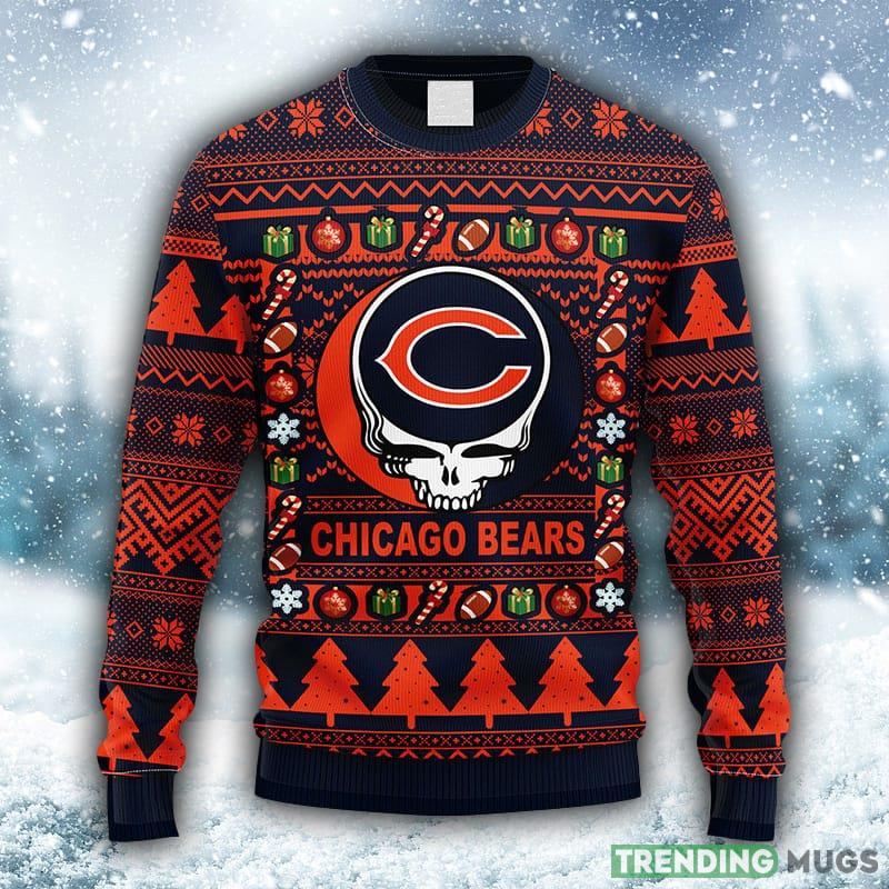 NFL Chicago Bears Grateful Dead Fleece 3D Sweater For Men And Women Gift Ugly Christmas - NFL Chicago Bears Grateful Dead Ugly Christmas Fleece Sweater_1 NFL Chicago Bears Grateful Dead Fleece 3D Sweater For Men And Women Gift Ugly Christmas - NFL Chicago Bears Grateful Dead Ugly Christmas Fleece Sweater_1