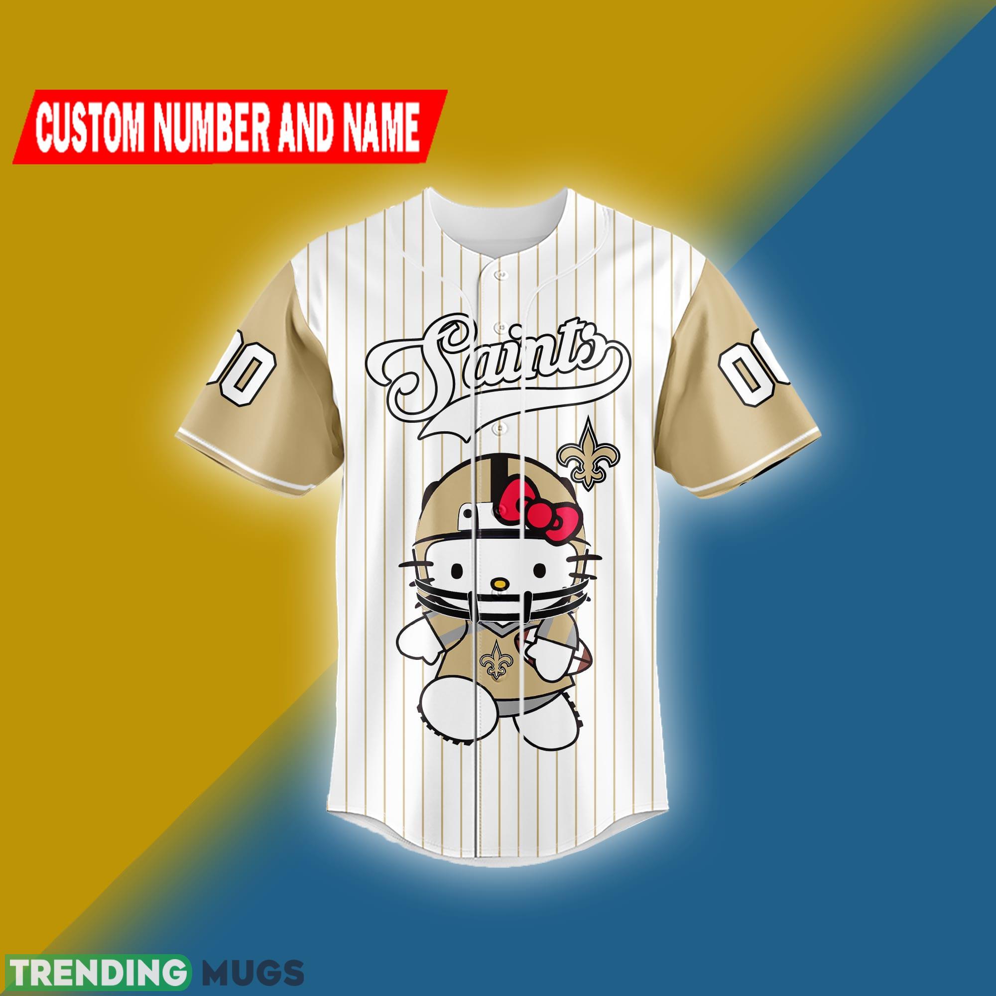 NFL Hello Kitty New Orleans Saints Baseball jersey Shirt Custom Number And Name - NFL Hello Kitty New Orleans Saints Baseball jersey Shirt Custom Name And Number_2 NFL Hello Kitty New Orleans Saints Baseball jersey Shirt Custom Number And Name - NFL Hello Kitty New Orleans Saints Baseball jersey Shirt Custom Name And Number_2