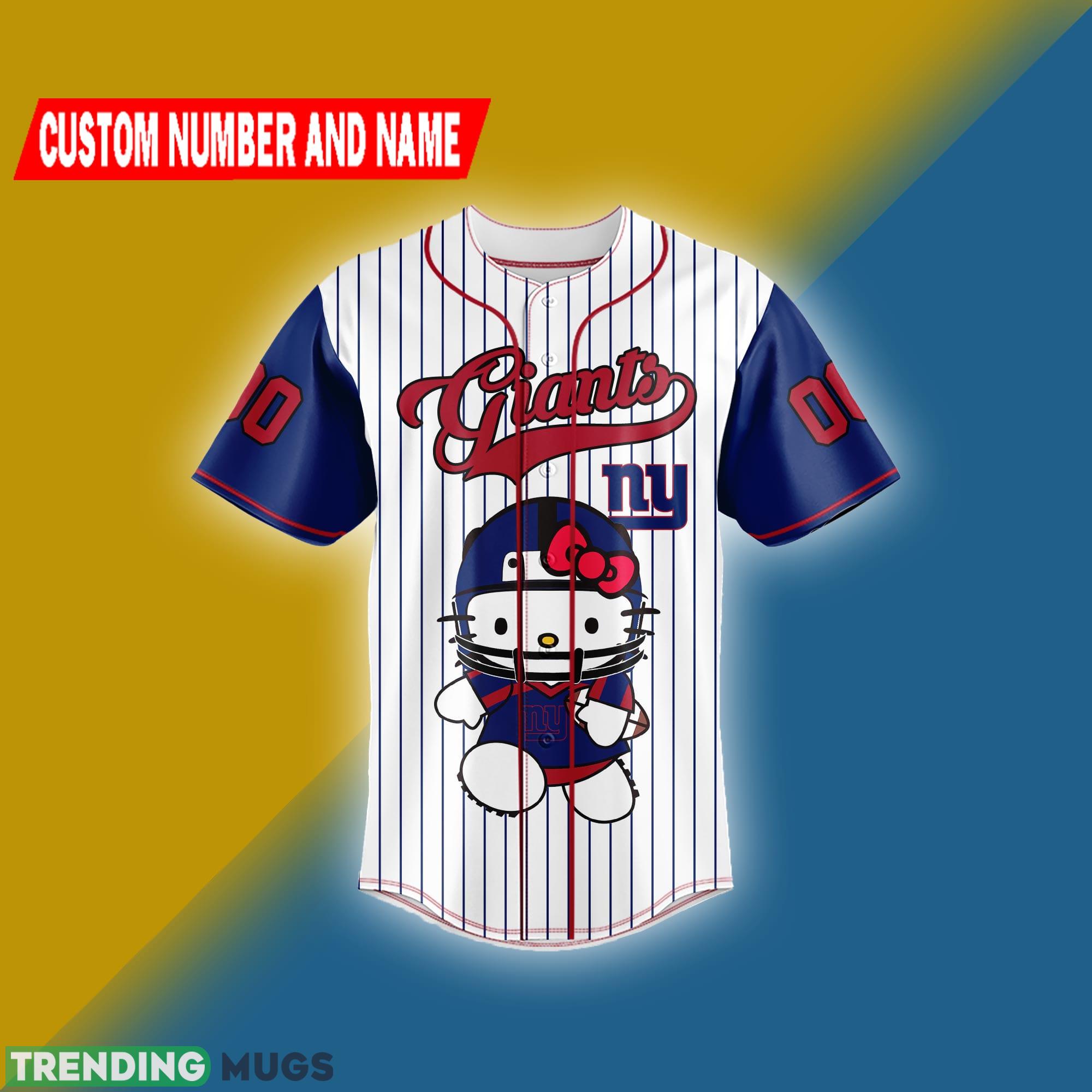 NFL Hello Kitty New York Giants Baseball jersey Shirt Custom Number And Name - NFL Hello Kitty New York Giants Baseball jersey Shirt Custom Name And Number_2 NFL Hello Kitty New York Giants Baseball jersey Shirt Custom Number And Name - NFL Hello Kitty New York Giants Baseball jersey Shirt Custom Name And Number_2