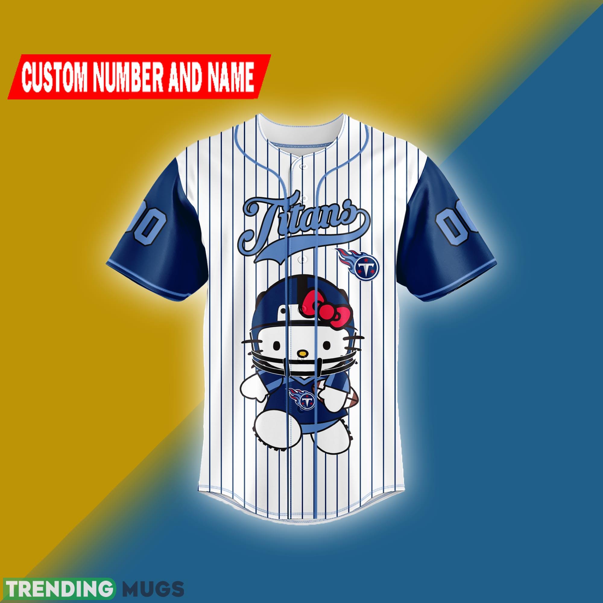 NFL Hello Kitty Tennessee Titans Baseball jersey Shirt Custom Number And Name - NFL Hello Kitty Tennessee Titans Baseball jersey Shirt Custom Name And Number_2 NFL Hello Kitty Tennessee Titans Baseball jersey Shirt Custom Number And Name - NFL Hello Kitty Tennessee Titans Baseball jersey Shirt Custom Name And Number_2