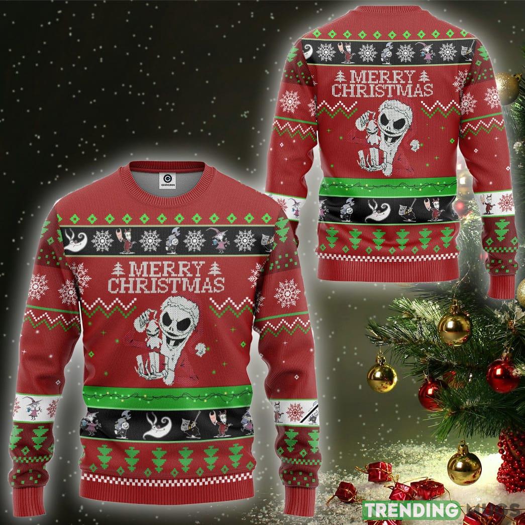 Nightmare Before Jack Skellington Ugly Christmas Sweater Gift For Men Women 3D Sweater Nightmare Before Jack Skellington Ugly Christmas Sweater Gift For Men Women 3D Sweater