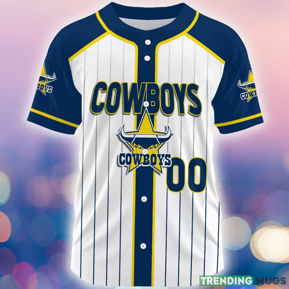 North Queensland Cowboys Custom Number And Name NRL Baseball Jersey Shirt Gift For Fans Football Jersey North Queensland Cowboys Custom Number And Name NRL Baseball Jersey Shirt Gift For Fans Football Jersey
