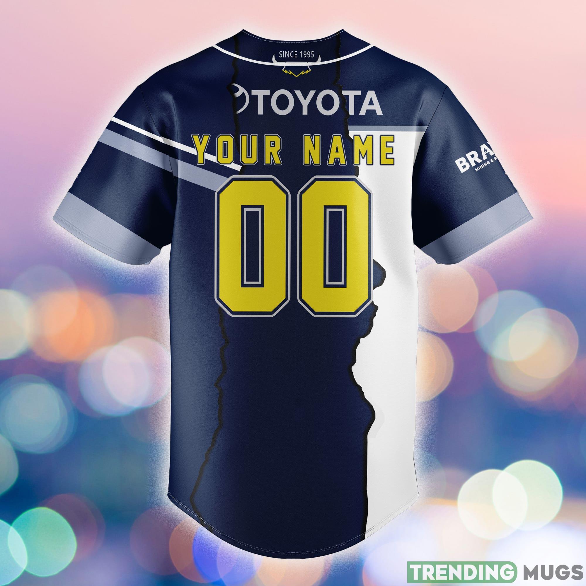 North Queensland Cowboys Custom Number And Name NRL Uniform Baseball Jersey Shirt Gift For Fans Football Jersey North Queensland Cowboys Custom Number And Name NRL Uniform Baseball Jersey Shirt Gift For Fans Football Jersey