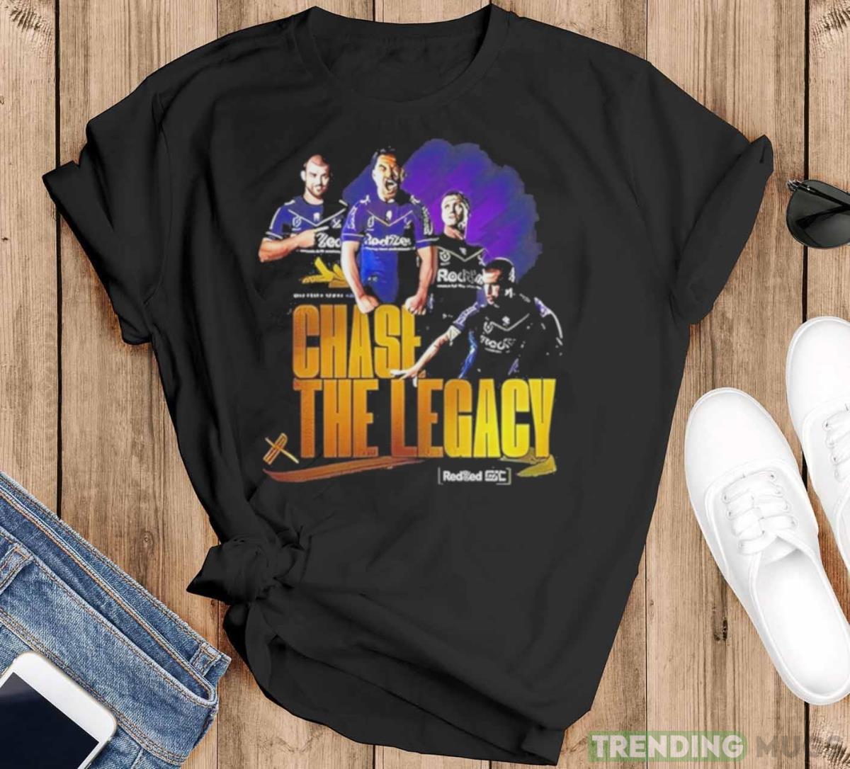 NRL Melbourne Storm Chase The Legacy T Shirt - Black T-Shirt NRL Melbourne Storm Chase The Legacy T Shirt - Black T-Shirt