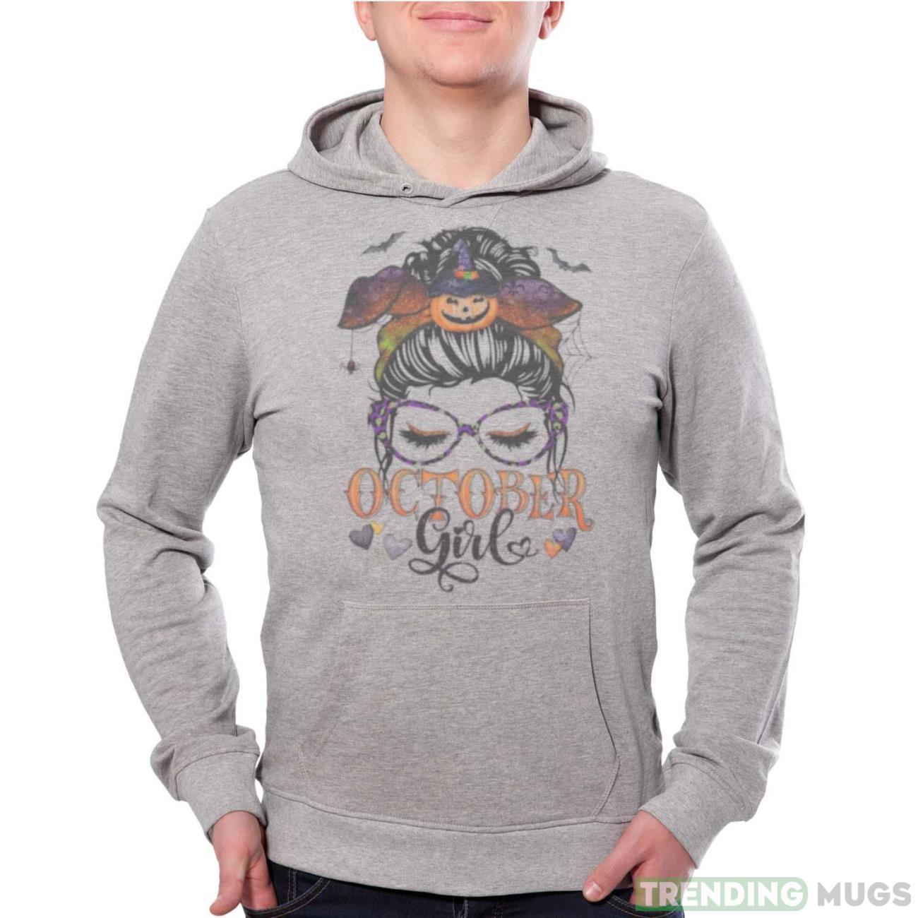 October Girl Halloween 2023 Shirt - Grey Unisex Hoodie October Girl Halloween 2023 Shirt - Grey Unisex Hoodie