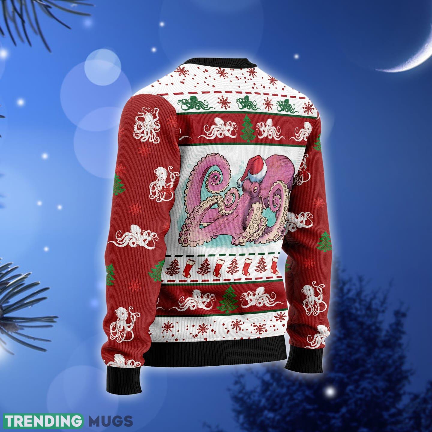 Octopus Noel Ugly Christmas Sweater Gift Men Women 3D Sweater Octopus Noel Ugly Christmas Sweater Gift Men Women 3D Sweater