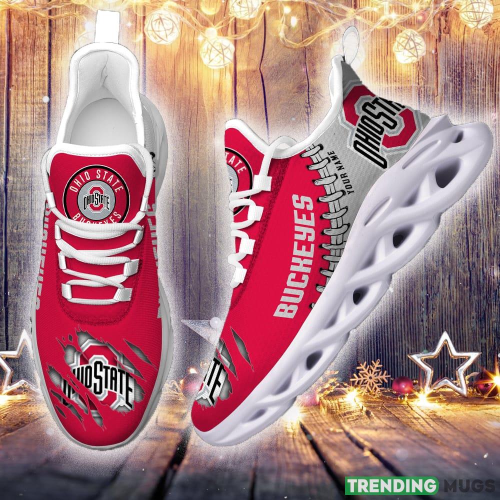Ohio State Buckeyes Custom Name Max Soul Shoe Chunky Sneakers Gift For Fans Max Soul Ohio State Buckeyes Custom Name Max Soul Shoe Chunky Sneakers Gift For Fans Max Soul