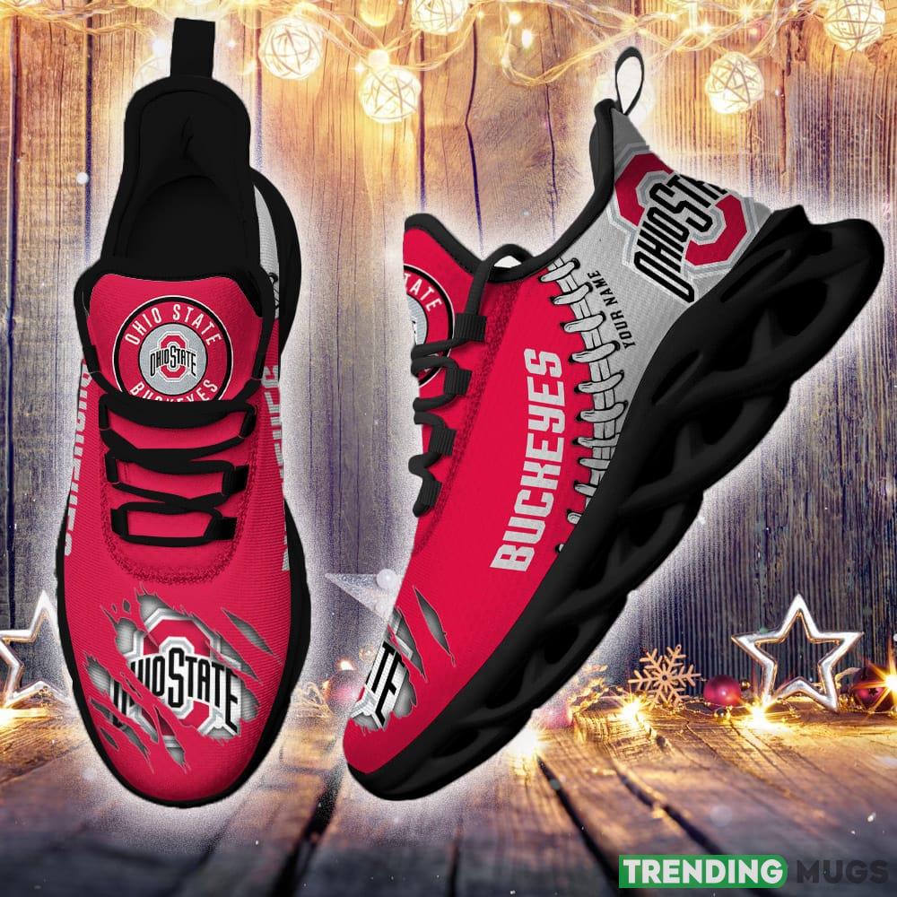 Ohio State Buckeyes Custom Name Max Soul Shoe Chunky Sneakers Gift For Fans Max Soul Ohio State Buckeyes Custom Name Max Soul Shoe Chunky Sneakers Gift For Fans Max Soul
