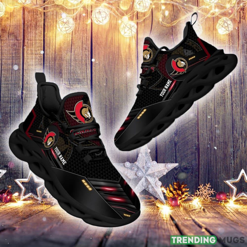 Ottawa Senators NHL Sport Black Max Soul Shoes Custom Name Running Sneakers For Fans Gift Max Soul Ottawa Senators NHL Sport Black Max Soul Shoes Custom Name Running Sneakers For Fans Gift Max Soul