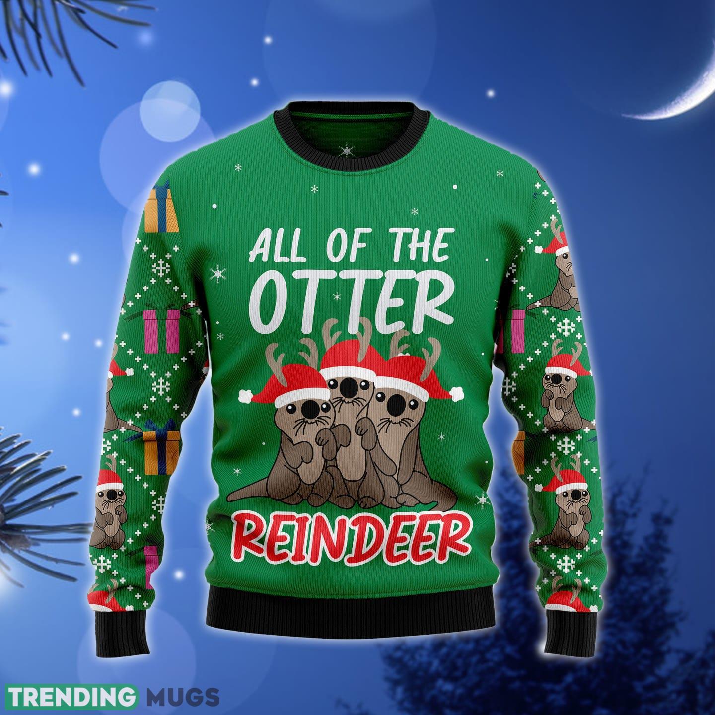 Otter Reindeer Ugly Christmas Sweater Gift Men Women - Otter Reindeer Ugly Christmas Sweater Gift Men Women_1 Otter Reindeer Ugly Christmas Sweater Gift Men Women - Otter Reindeer Ugly Christmas Sweater Gift Men Women_1