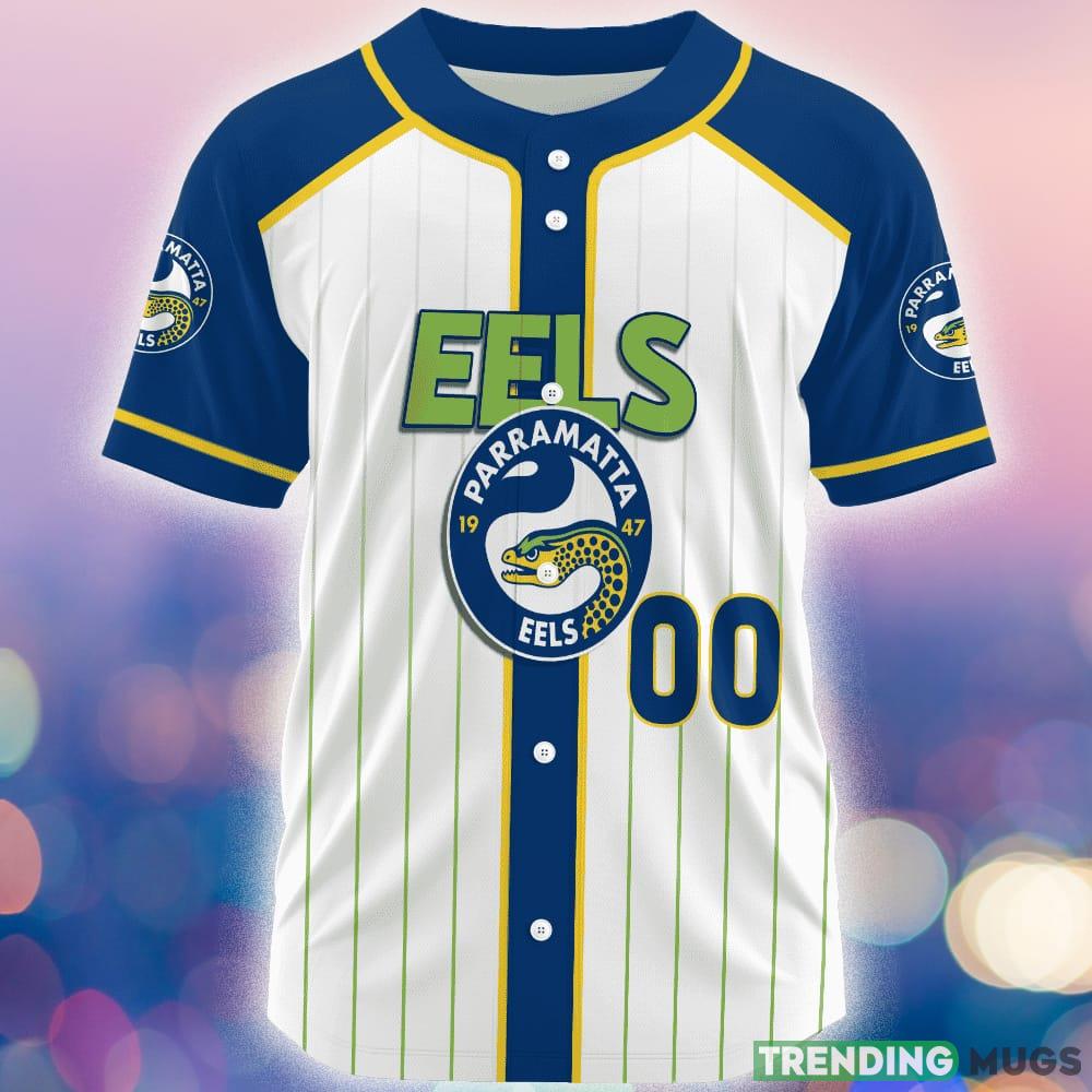 Parramatta Eels Custom Number And Name NRL Baseball Jersey Shirt Gift For Fans Football Jersey Parramatta Eels Custom Number And Name NRL Baseball Jersey Shirt Gift For Fans Football Jersey