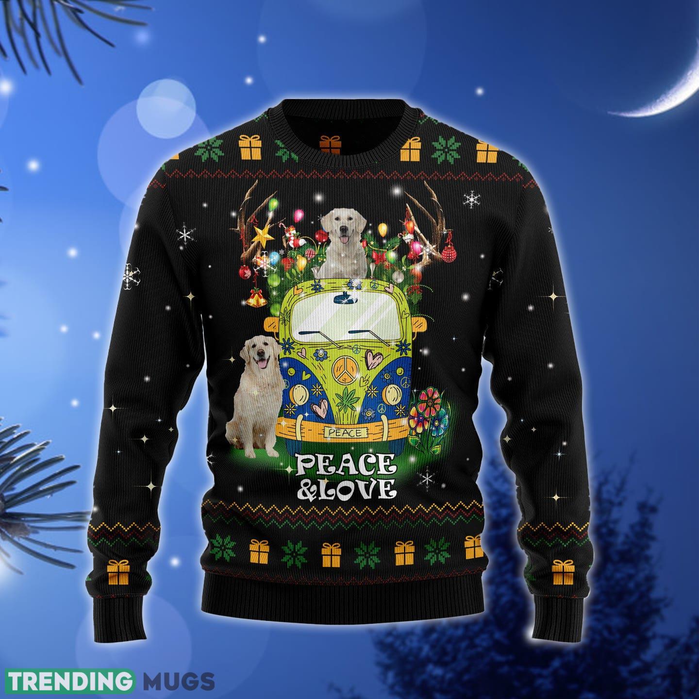 Peace Love Golden Retriever Ugly Christmas Sweater Gift Men Women - Peace Love Golden Retriever Ugly Christmas Sweater Gift Men Women_1 Peace Love Golden Retriever Ugly Christmas Sweater Gift Men Women - Peace Love Golden Retriever Ugly Christmas Sweater Gift Men Women_1