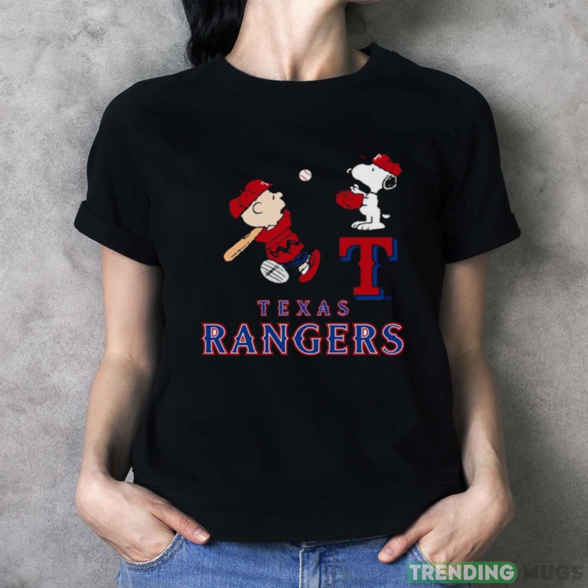 Peanuts Charlie Brown And Snoopy Playing Baseball Texas Rangers shirt Dark Shirt Peanuts Charlie Brown And Snoopy Playing Baseball Texas Rangers shirt Dark Shirt