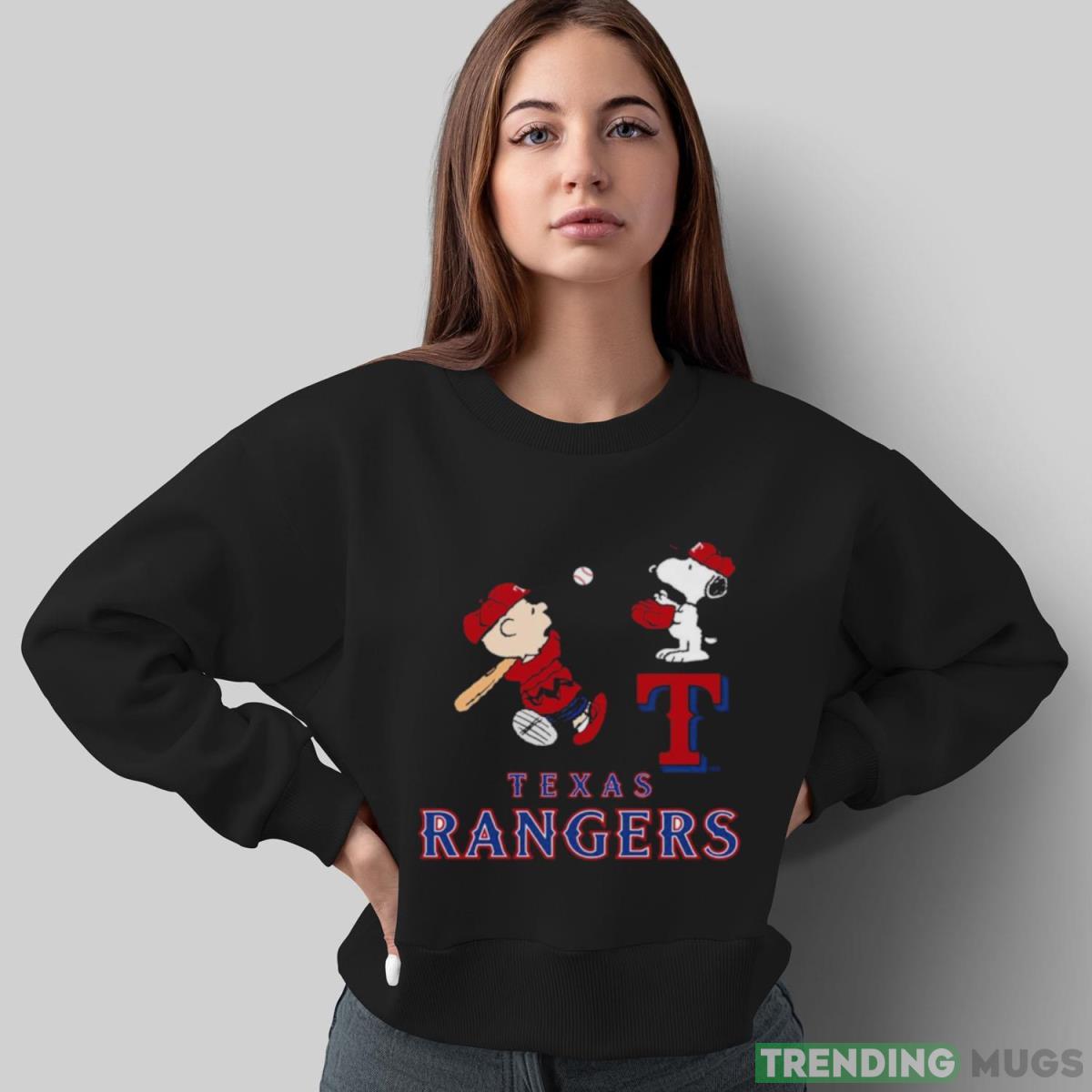 Peanuts Charlie Brown And Snoopy Playing Baseball Texas Rangers shirt Dark Shirt Peanuts Charlie Brown And Snoopy Playing Baseball Texas Rangers shirt Dark Shirt