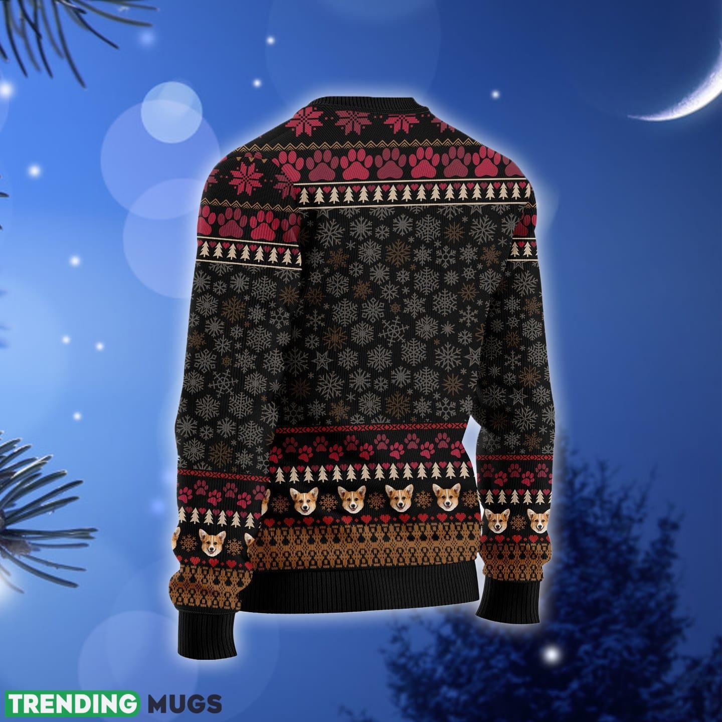 Pembroke Welsh Corgi Cozy Ugly Christmas Sweater Gift Men Women 3D Sweater Pembroke Welsh Corgi Cozy Ugly Christmas Sweater Gift Men Women 3D Sweater