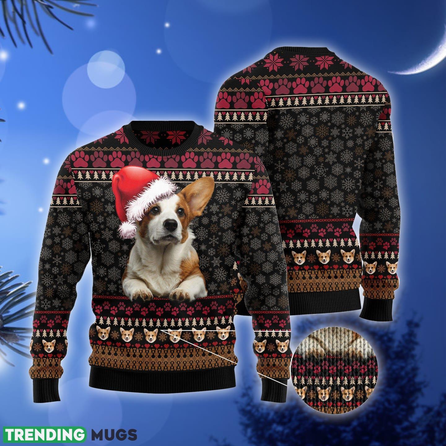 Pembroke Welsh Corgi Cozy Ugly Christmas Sweater Gift Men Women 3D Sweater Pembroke Welsh Corgi Cozy Ugly Christmas Sweater Gift Men Women 3D Sweater