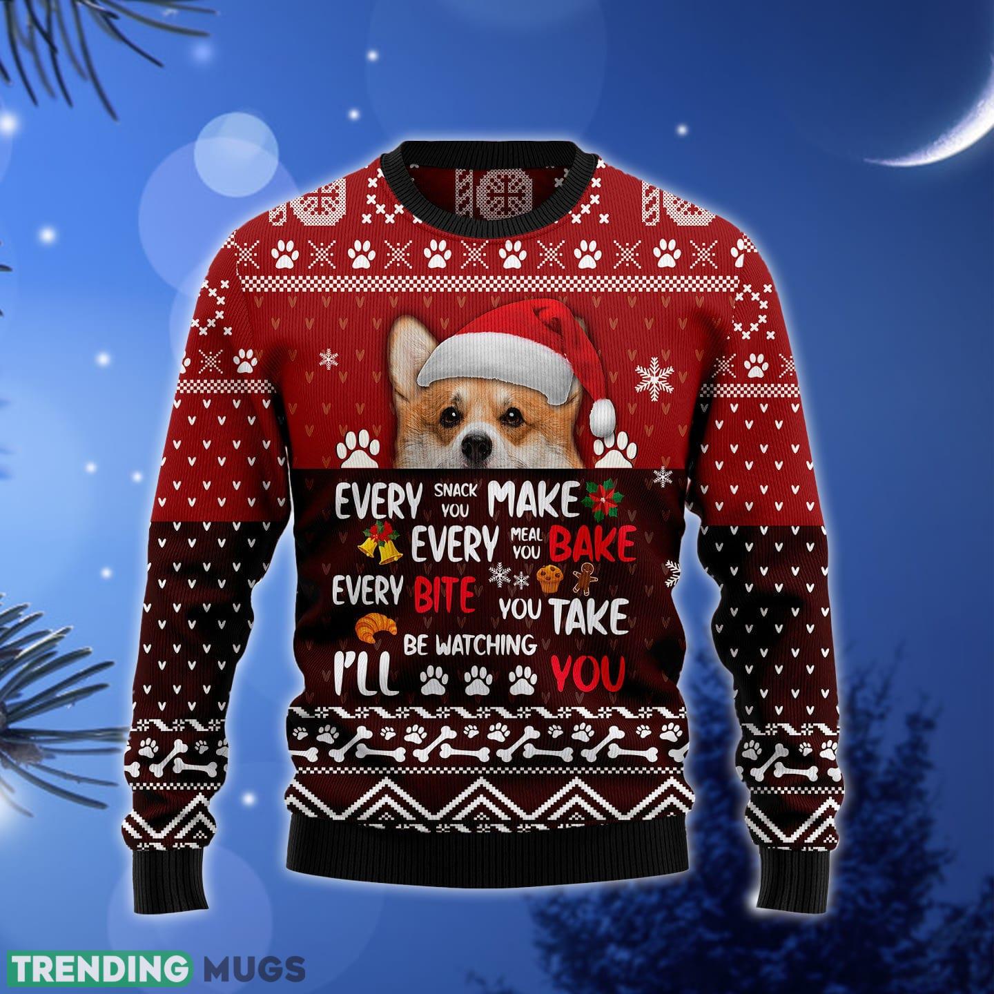 Pembroke Welsh Corgi Will Be Watching You Ugly Christmas Sweater Gift Men Women - Pembroke Welsh Corgi Will Be Watching You Ugly Christmas Sweater Gift Men Women_1 Pembroke Welsh Corgi Will Be Watching You Ugly Christmas Sweater Gift Men Women - Pembroke Welsh Corgi Will Be Watching You Ugly Christmas Sweater Gift Men Women_1