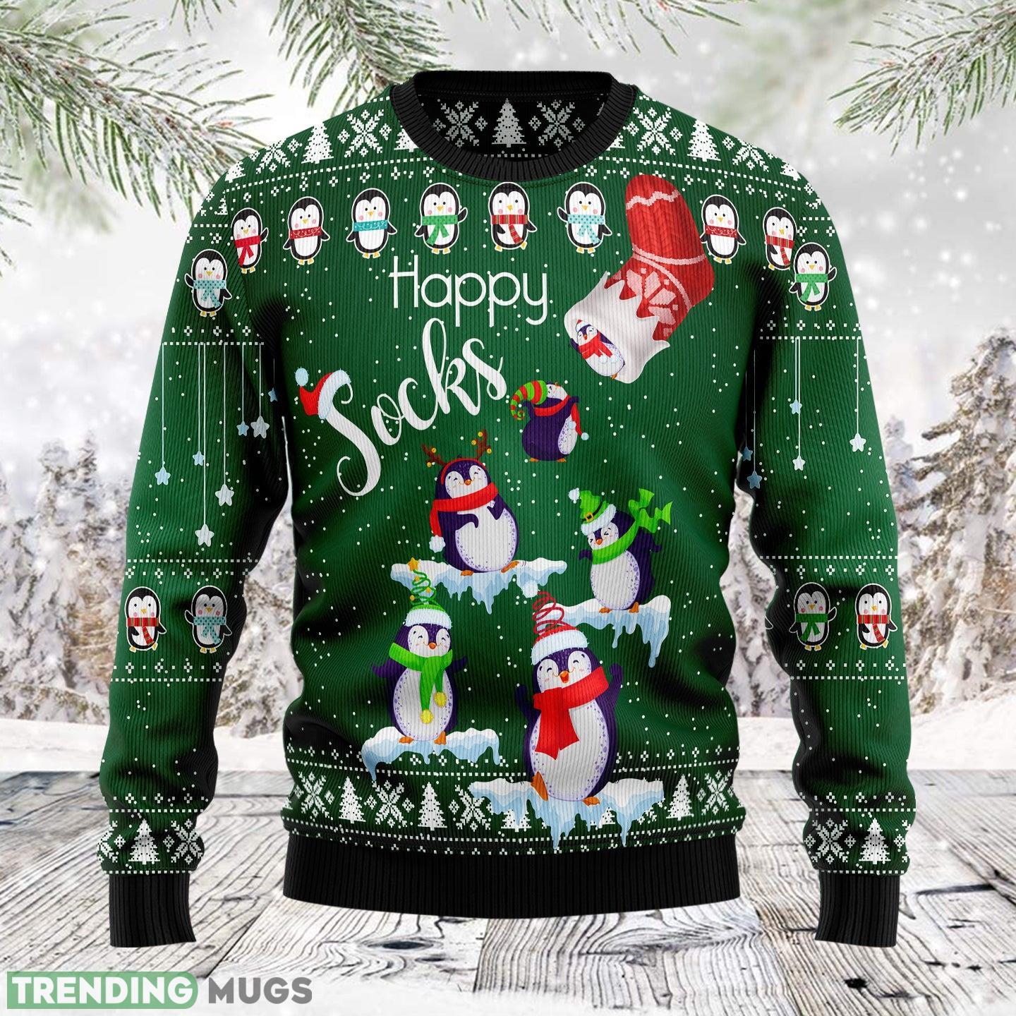 Penguin Happy Socks penguin lover Ugly Christmas Sweater Gift Men Women - Penguin Happy Socks TG5127 unisex womens & mens, couples matching, friends, penguin lover, funny family ugly christmas holiday sweater gifts (plus size available)_1 Penguin Happy Socks penguin lover Ugly Christmas Sweater Gift Men Women - Penguin Happy Socks TG5127 unisex womens & mens, couples matching, friends, penguin lover, funny family ugly christmas holiday sweater gifts (plus size available)_1