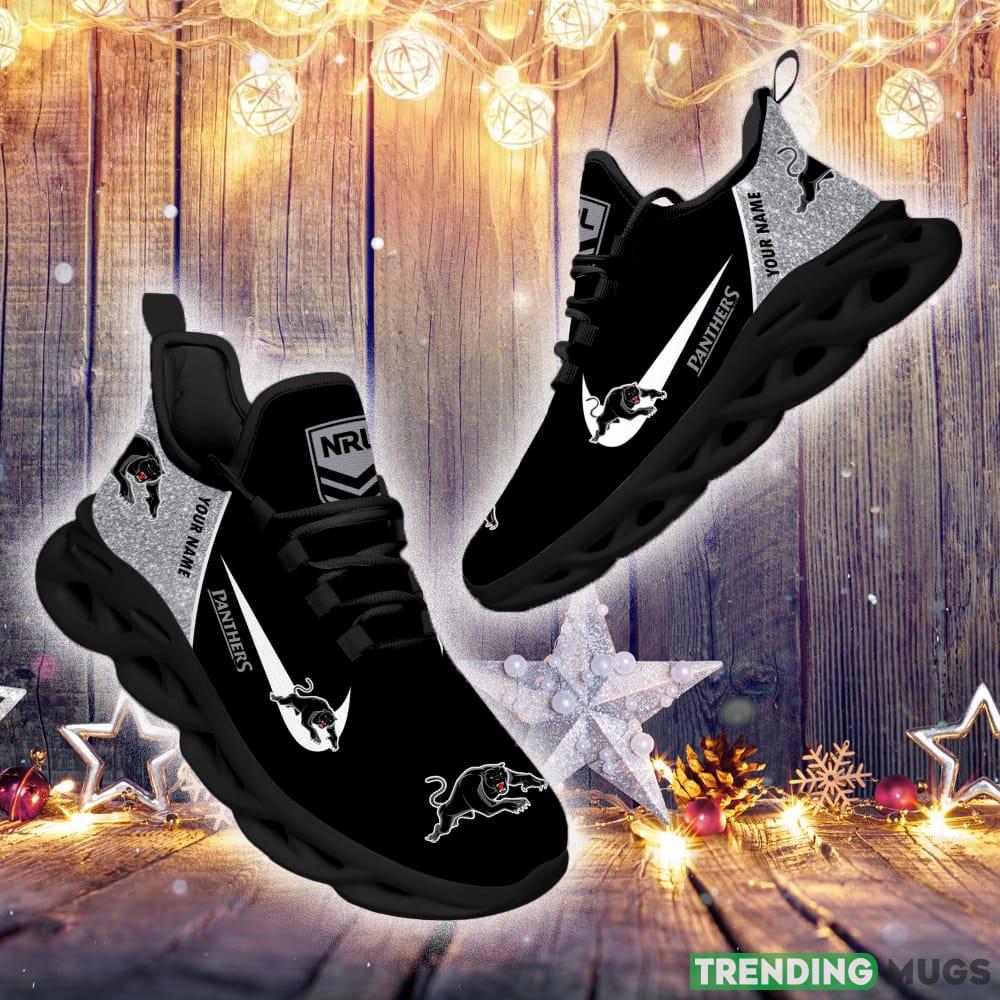 Penrith Panthers NRL Glitter Max Soul Shoes Custom Name Running Sneakers For Fans Gift Max Soul Penrith Panthers NRL Glitter Max Soul Shoes Custom Name Running Sneakers For Fans Gift Max Soul