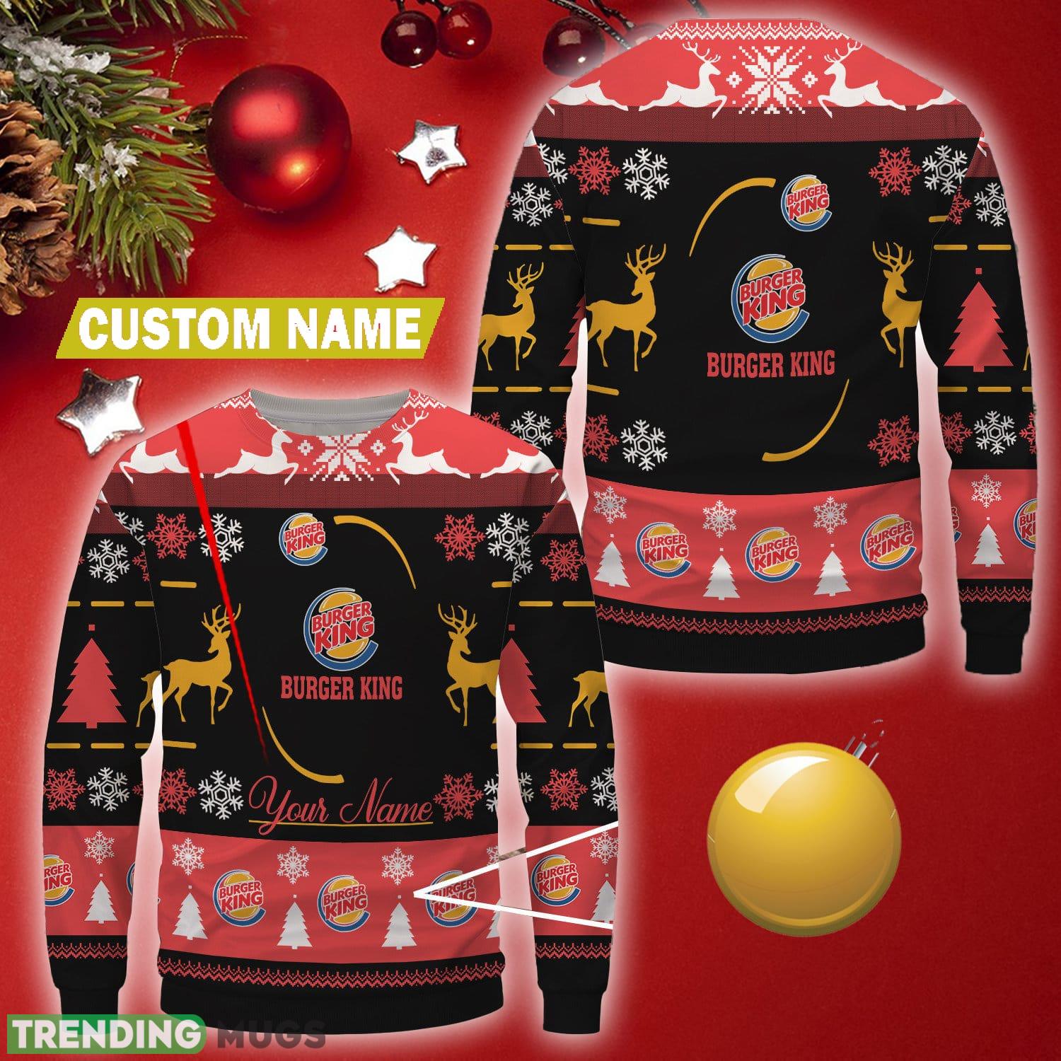 Personalized Buger King Uniform Brand Logo Style Christmas Wool Sweater - Personalized Buger King Uniform Brand Logo Style Christmas Wool Sweater Personalized Buger King Uniform Brand Logo Style Christmas Wool Sweater - Personalized Buger King Uniform Brand Logo Style Christmas Wool Sweater
