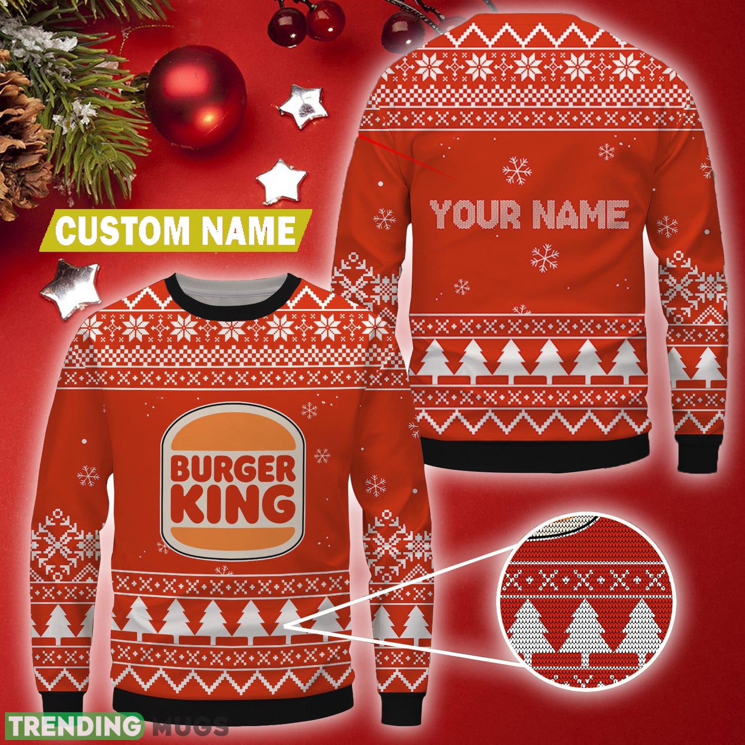 Personalized burger king Brand Logo Season Christmas Wool Sweater - Personalized burger king Brand Logo Season Christmas Wool Sweater Personalized burger king Brand Logo Season Christmas Wool Sweater - Personalized burger king Brand Logo Season Christmas Wool Sweater