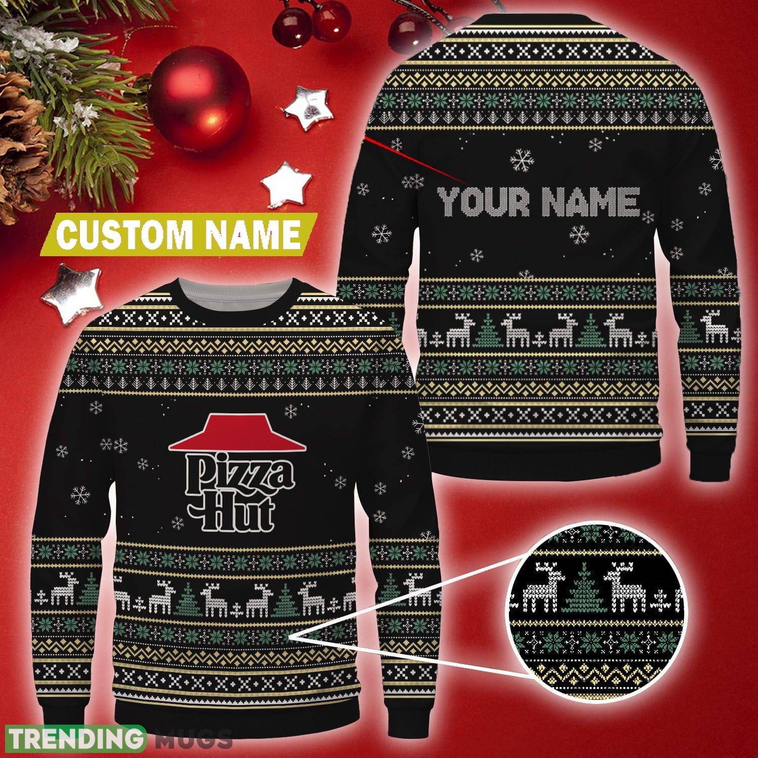 Personalized pizza hut Brand Logo Ensemble Christmas Wool Sweater - Personalized pizza hut Brand Logo Ensemble Christmas Wool Sweater