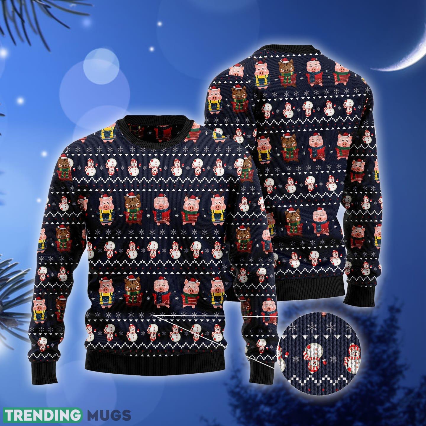 Pigs Cute Ugly Christmas Sweater Gift Men Women 3D Sweater Pigs Cute Ugly Christmas Sweater Gift Men Women 3D Sweater