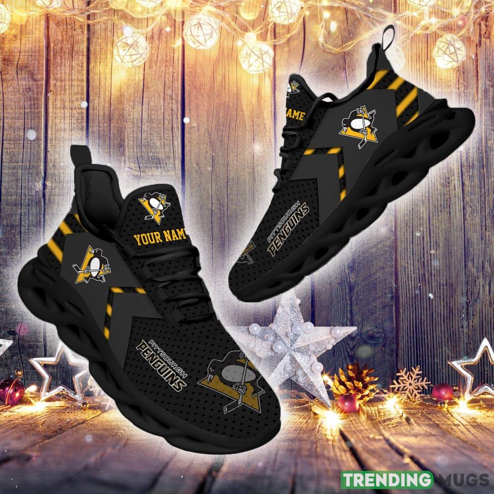 Pittsburgh Penguins Custom Name NHL Luxury Max Soul Shoes Gift For Fans Running Sneaker Max Soul Pittsburgh Penguins Custom Name NHL Luxury Max Soul Shoes Gift For Fans Running Sneaker Max Soul