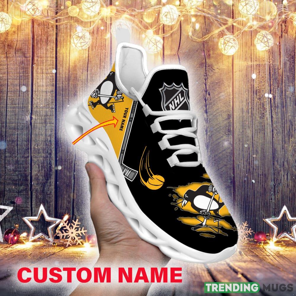 Pittsburgh Penguins Custom Name NHL Max Soul Shoes Gift For Fans Running Sneaker Max Soul Pittsburgh Penguins Custom Name NHL Max Soul Shoes Gift For Fans Running Sneaker Max Soul