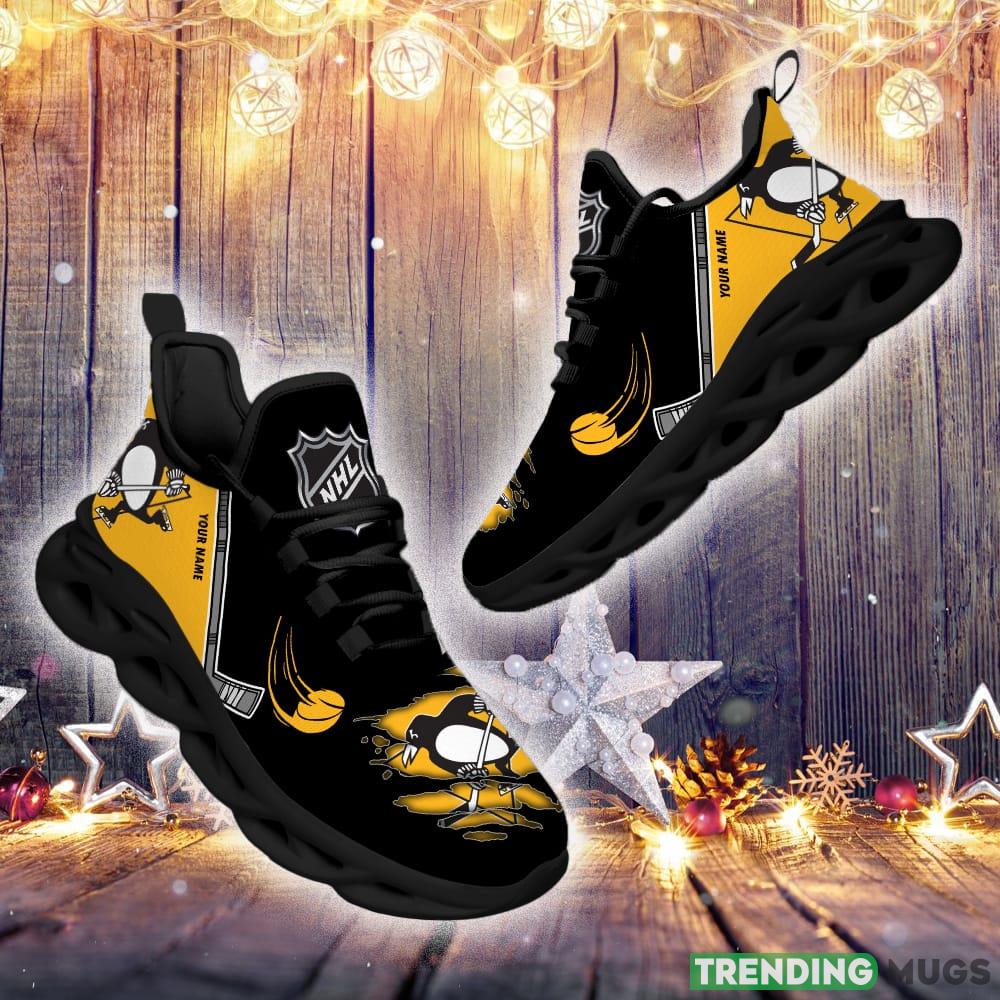Pittsburgh Penguins Custom Name NHL Max Soul Shoes Gift For Fans Running Sneaker Max Soul Pittsburgh Penguins Custom Name NHL Max Soul Shoes Gift For Fans Running Sneaker Max Soul