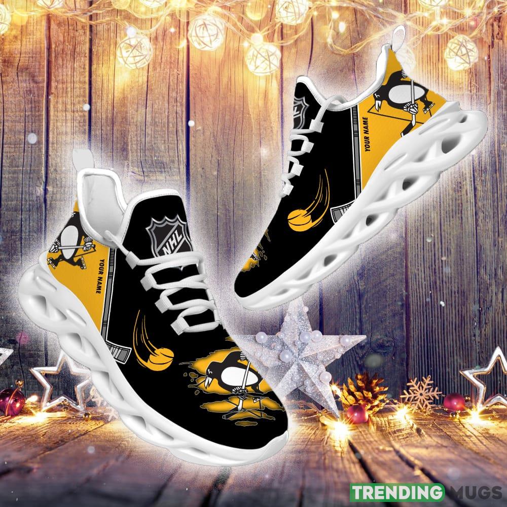 Pittsburgh Penguins Custom Name NHL Max Soul Shoes Gift For Fans Running Sneaker Max Soul Pittsburgh Penguins Custom Name NHL Max Soul Shoes Gift For Fans Running Sneaker Max Soul