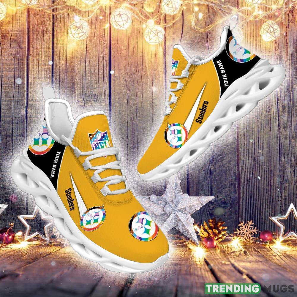 Pittsburgh Steelers Custom Name Luxury NFL Max Soul Shoes Design 1 Chunky Sneakers For Men And Women Max Soul Pittsburgh Steelers Custom Name Luxury NFL Max Soul Shoes Design 1 Chunky Sneakers For Men And Women Max Soul