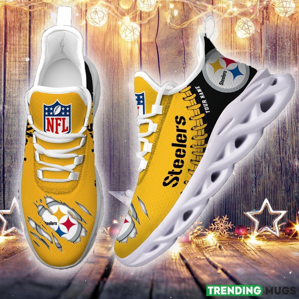 Pittsburgh Steelers Custom Name NFL Max Soul Shoes Chunky Sneakers Gift For Fans Max Soul Pittsburgh Steelers Custom Name NFL Max Soul Shoes Chunky Sneakers Gift For Fans Max Soul