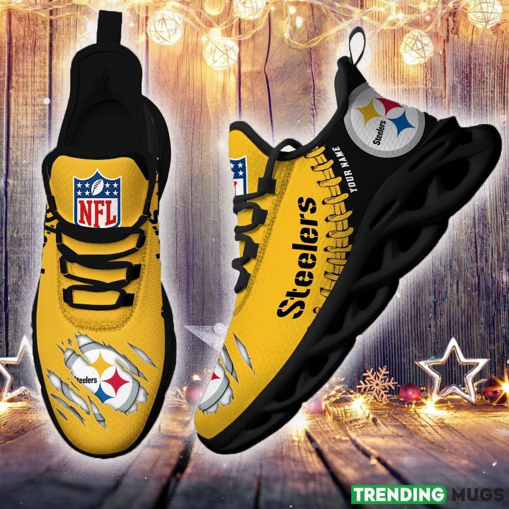 Pittsburgh Steelers Custom Name NFL Max Soul Shoes Chunky Sneakers Gift For Fans Max Soul Pittsburgh Steelers Custom Name NFL Max Soul Shoes Chunky Sneakers Gift For Fans Max Soul