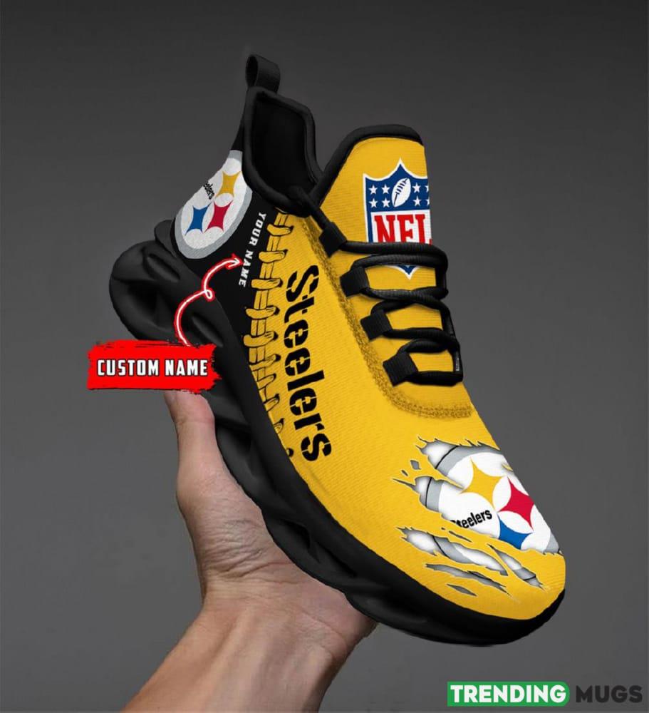 Pittsburgh Steelers Custom Name NFL Max Soul Shoes Chunky Sneakers Gift For Fans Max Soul Pittsburgh Steelers Custom Name NFL Max Soul Shoes Chunky Sneakers Gift For Fans Max Soul