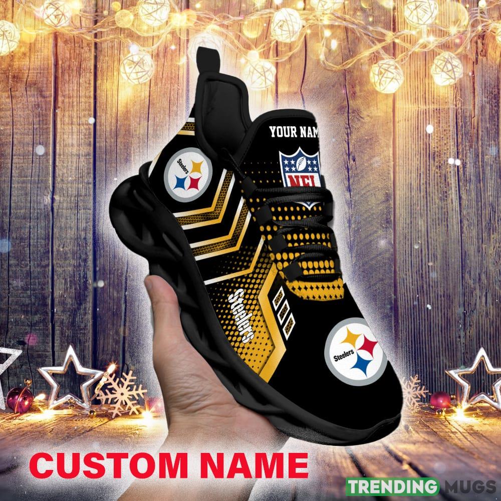 Pittsburgh Steelers Custom Name NFL Max Soul Shoes Gift For Fans Running Sneaker Max Soul Pittsburgh Steelers Custom Name NFL Max Soul Shoes Gift For Fans Running Sneaker Max Soul