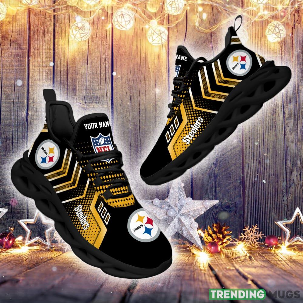 Pittsburgh Steelers Custom Name NFL Max Soul Shoes Gift For Fans Running Sneaker Max Soul Pittsburgh Steelers Custom Name NFL Max Soul Shoes Gift For Fans Running Sneaker Max Soul