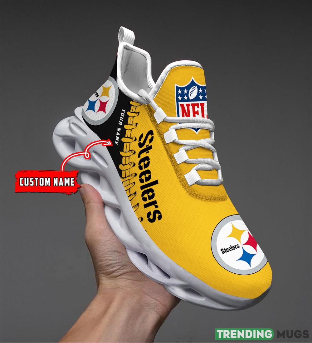 Pittsburgh Steelers Max Soul Shoes Style 1 Custom Name Running Sneakers For Fans Gift - Pittsburgh Steelers-PERSONALIZED MAX SOUL SHOES_1 Pittsburgh Steelers Max Soul Shoes Style 1 Custom Name Running Sneakers For Fans Gift - Pittsburgh Steelers-PERSONALIZED MAX SOUL SHOES_1
